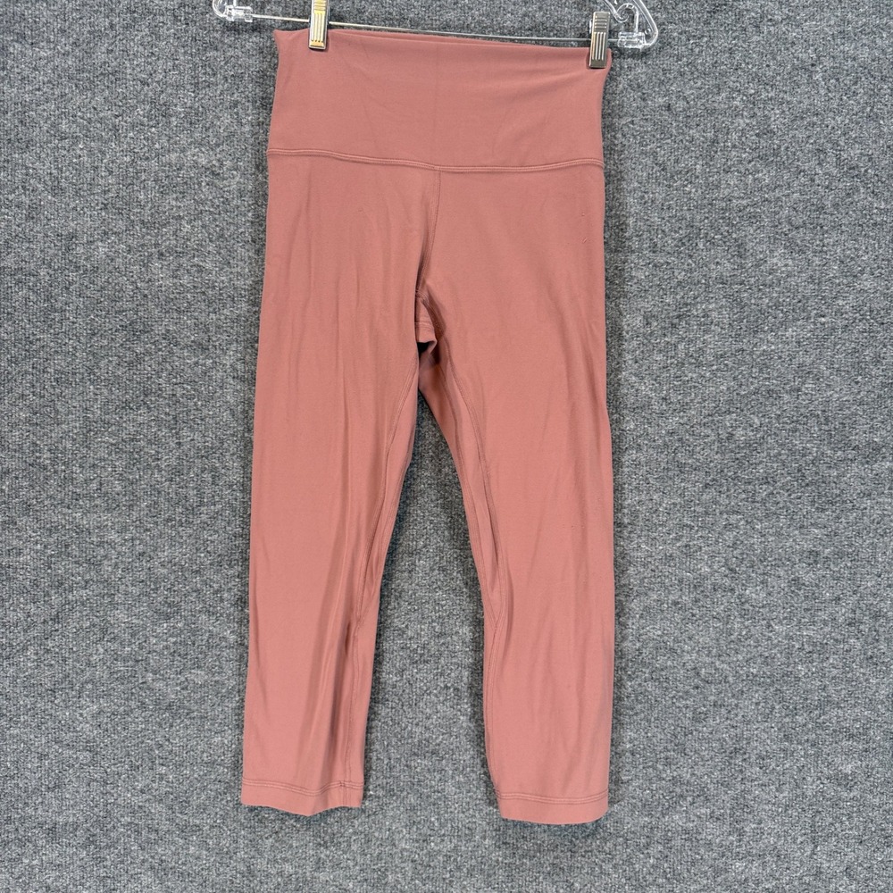 Lululemon Align Crop Leggings Womens 6 Mauve Pink High Rise Pants Athleisure